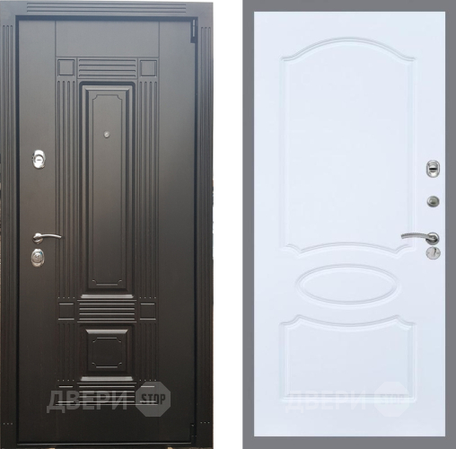 Входная металлическая Дверь Рекс (REX) 9 FL-128 Силк Сноу в Лосино-Петровский