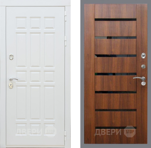 Дверь Рекс (REX) 8 Силк Сноу СБ-14 стекло черное Орех бренди в Лосино-Петровский