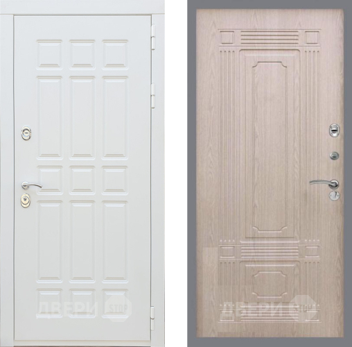 Входная металлическая Дверь Рекс (REX) 8 Силк Сноу FL-2 Беленый дуб в Лосино-Петровский