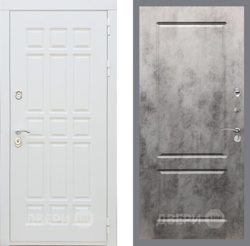 Входная металлическая Дверь Рекс (REX) 8 Силк Сноу FL-117 Бетон темный в Лосино-Петровский