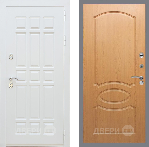 Входная металлическая Дверь Рекс (REX) 8 Силк Сноу FL-128 Дуб в Лосино-Петровский