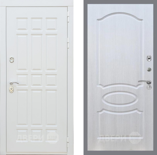 Входная металлическая Дверь Рекс (REX) 8 Силк Сноу FL-128 Лиственница беж в Лосино-Петровский