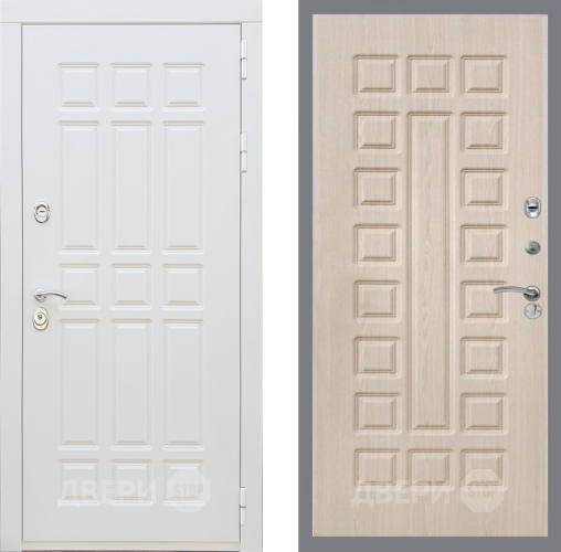 Входная металлическая Дверь Рекс (REX) 8 Силк Сноу FL-183 Беленый дуб в Лосино-Петровский