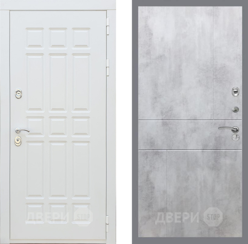 Входная металлическая Дверь Рекс (REX) 8 Силк Сноу FL-290 Бетон светлый в Лосино-Петровский