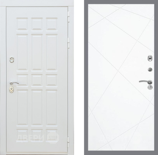 Входная металлическая Дверь Рекс (REX) 8 Силк Сноу FL-291 Силк Сноу в Лосино-Петровский