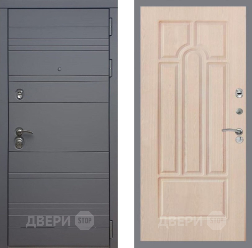 Входная металлическая Дверь Рекс (REX) 14 силк титан FL-58 Беленый дуб в Лосино-Петровский