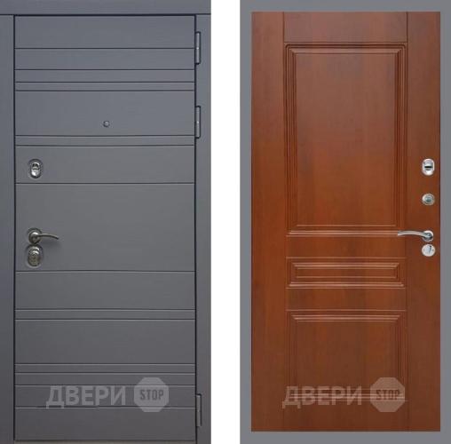 Входная металлическая Дверь Рекс (REX) 14 силк титан FL-243 Итальянский орех в Лосино-Петровский
