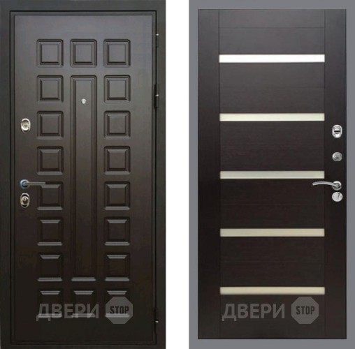 Входная металлическая Дверь Рекс (REX) Премиум 3к СБ-14 стекло белое венге поперечный в Лосино-Петровский