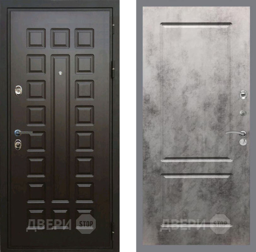 Входная металлическая Дверь Рекс (REX) Премиум 3к FL-117 Бетон темный в Лосино-Петровский