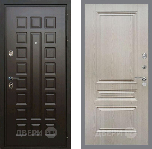 Входная металлическая Дверь Рекс (REX) Премиум 3к FL-243 Беленый дуб в Лосино-Петровский