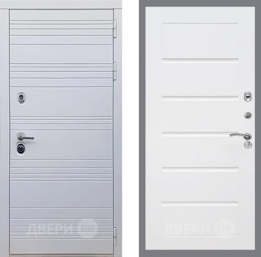 Входная металлическая Дверь Рекс (REX) 14 Силк Сноу Сити Белый ясень в Лосино-Петровский