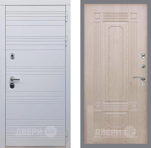 Входная металлическая Дверь Рекс (REX) 14 Силк Сноу FL-2 Беленый дуб в Лосино-Петровский