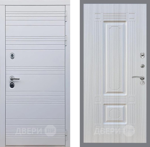 Входная металлическая Дверь Рекс (REX) 14 Силк Сноу FL-2 Сандал белый в Лосино-Петровский