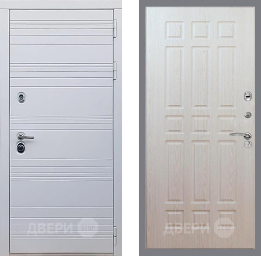 Входная металлическая Дверь Рекс (REX) 14 Силк Сноу FL-33 Беленый дуб в Лосино-Петровский
