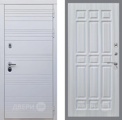 Входная металлическая Дверь Рекс (REX) 14 Силк Сноу FL-33 Сандал белый в Лосино-Петровский