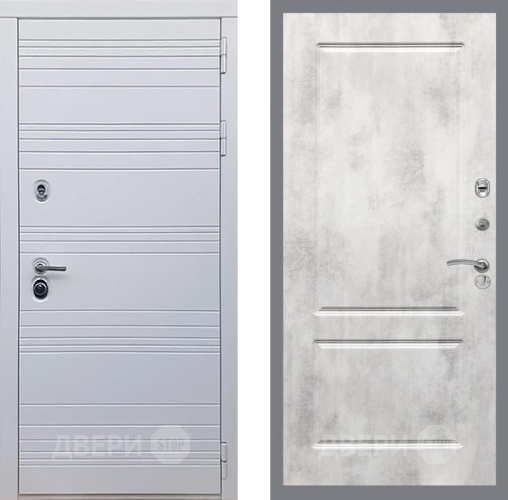 Входная металлическая Дверь Рекс (REX) 14 Силк Сноу FL-117 Бетон светлый в Лосино-Петровский