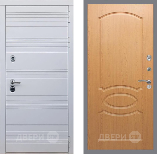 Входная металлическая Дверь Рекс (REX) 14 Силк Сноу FL-128 Дуб в Лосино-Петровский