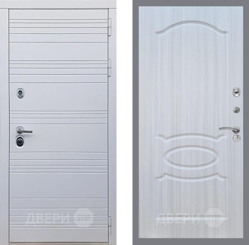 Входная металлическая Дверь Рекс (REX) 14 Силк Сноу FL-128 Сандал белый в Лосино-Петровский
