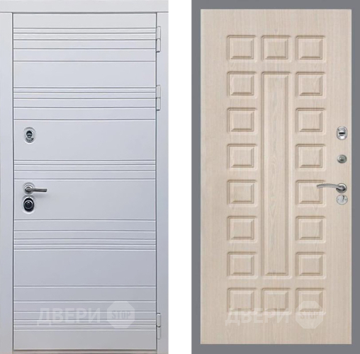 Входная металлическая Дверь Рекс (REX) 14 Силк Сноу FL-183 Беленый дуб в Лосино-Петровский