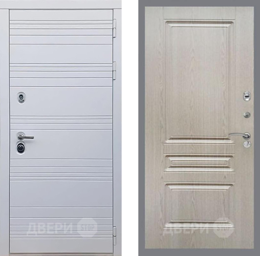 Входная металлическая Дверь Рекс (REX) 14 Силк Сноу FL-243 Беленый дуб в Лосино-Петровский
