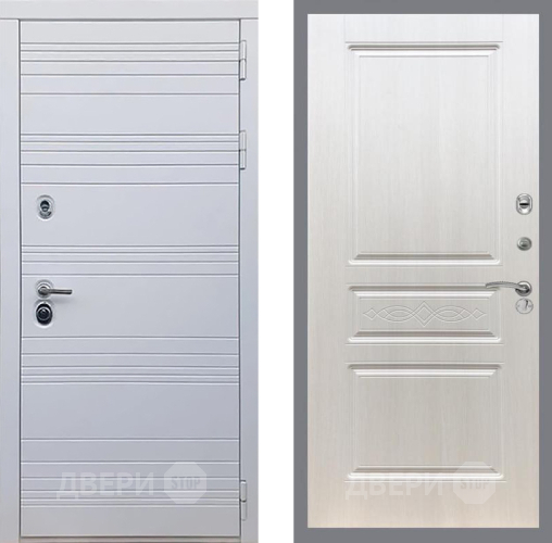 Входная металлическая Дверь Рекс (REX) 14 Силк Сноу FL-243 Лиственница беж в Лосино-Петровский