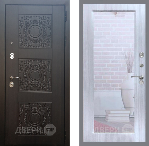 Входная металлическая Дверь Рекс (REX) 10 Зеркало Пастораль Сандал белый в Лосино-Петровский