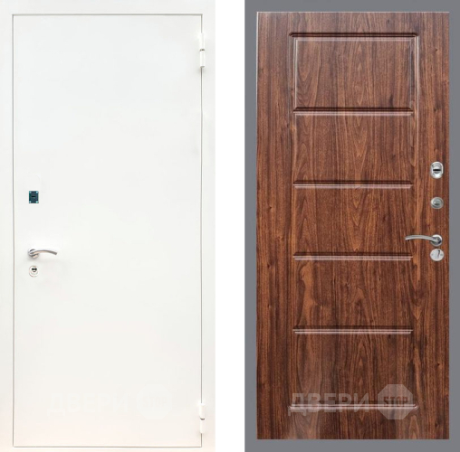 Входная металлическая Дверь Рекс (REX) 1А Белая шагрень FL-39 орех тисненый в Лосино-Петровский