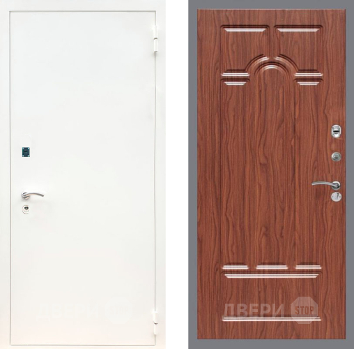 Дверь Рекс (REX) 1А Белая шагрень FL-58 орех тисненый в Лосино-Петровский