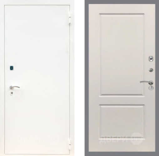 Входная металлическая Дверь Рекс (REX) 1А Белая шагрень FL-117 Шампань в Лосино-Петровский