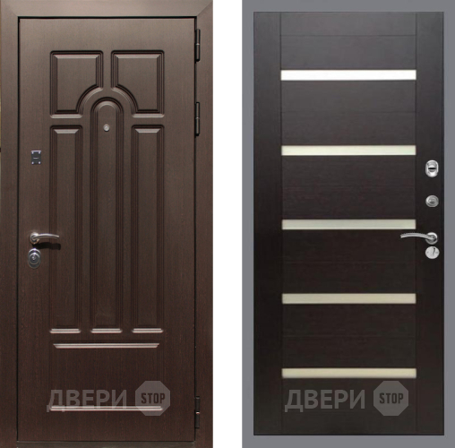 Дверь Рекс (REX) Эврика СБ-14 стекло белое венге поперечный в Лосино-Петровский