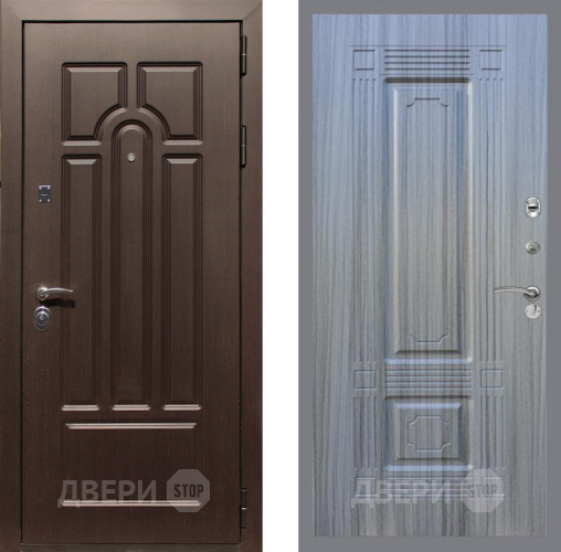 Входная металлическая Дверь Рекс (REX) Эврика FL-2 Сандал грей в Лосино-Петровский