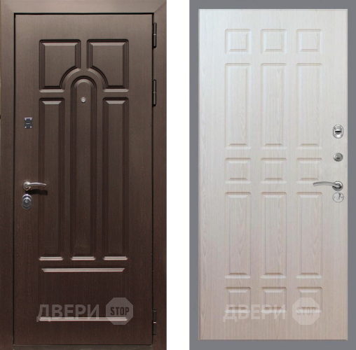 Входная металлическая Дверь Рекс (REX) Эврика FL-33 Беленый дуб в Лосино-Петровский