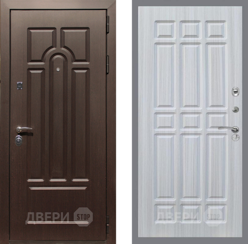 Входная металлическая Дверь Рекс (REX) Эврика FL-33 Сандал белый в Лосино-Петровский