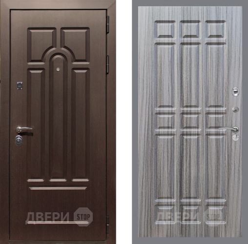 Входная металлическая Дверь Рекс (REX) Эврика FL-33 Сандал грей в Лосино-Петровский