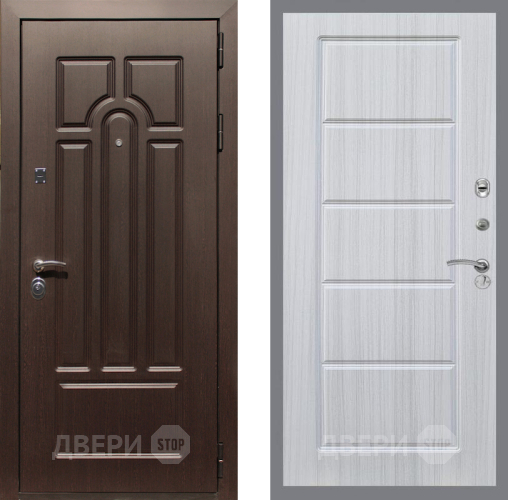 Входная металлическая Дверь Рекс (REX) Эврика FL-39 Сандал белый в Лосино-Петровский