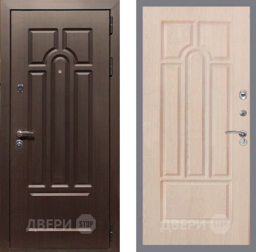 Входная металлическая Дверь Рекс (REX) Эврика FL-58 Беленый дуб в Лосино-Петровский