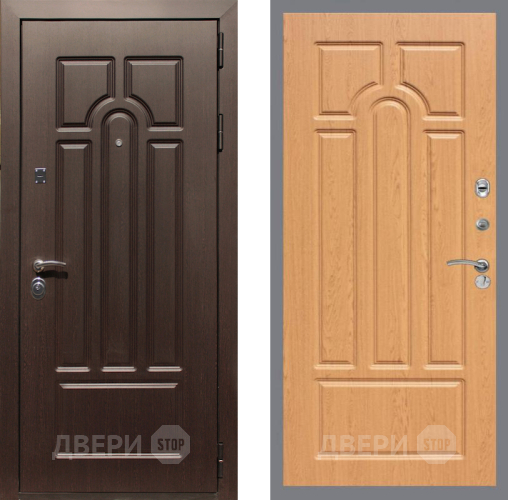 Входная металлическая Дверь Рекс (REX) Эврика FL-58 Дуб в Лосино-Петровский