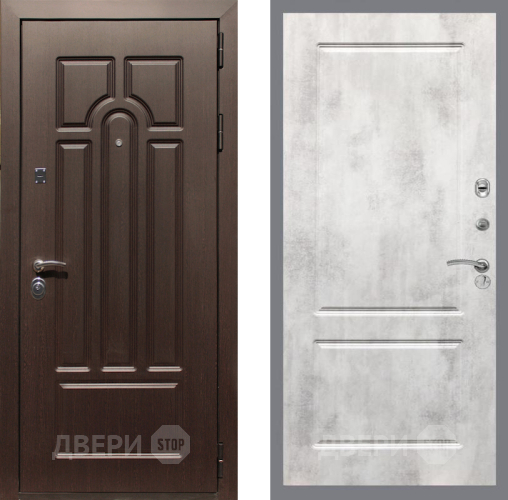 Входная металлическая Дверь Рекс (REX) Эврика FL-117 Бетон светлый в Лосино-Петровский