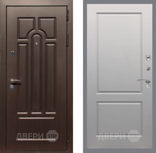 Входная металлическая Дверь Рекс (REX) Эврика FL-117 Грей софт в Лосино-Петровский