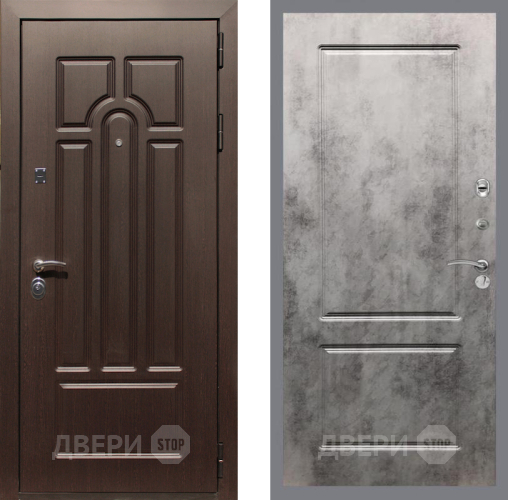 Входная металлическая Дверь Рекс (REX) Эврика FL-117 Бетон темный в Лосино-Петровский