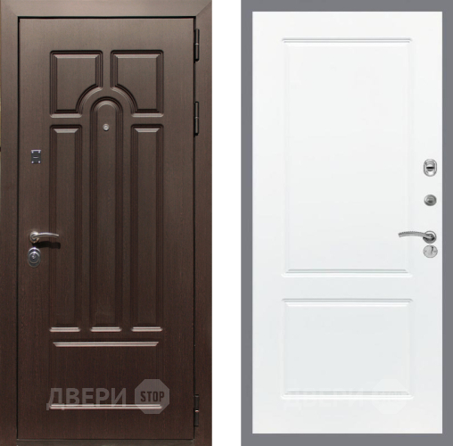 Входная металлическая Дверь Рекс (REX) Эврика FL-117 Силк Сноу в Лосино-Петровский