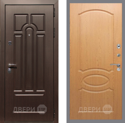 Входная металлическая Дверь Рекс (REX) Эврика FL-128 Дуб в Лосино-Петровский