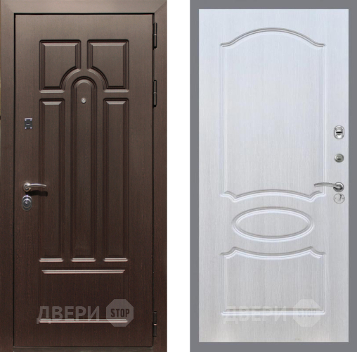 Входная металлическая Дверь Рекс (REX) Эврика FL-128 Лиственница беж в Лосино-Петровский