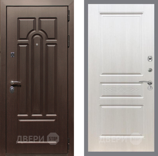 Входная металлическая Дверь Рекс (REX) Эврика FL-243 Лиственница беж в Лосино-Петровский