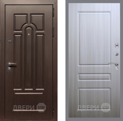 Входная металлическая Дверь Рекс (REX) Эврика FL-243 Сандал белый в Лосино-Петровский