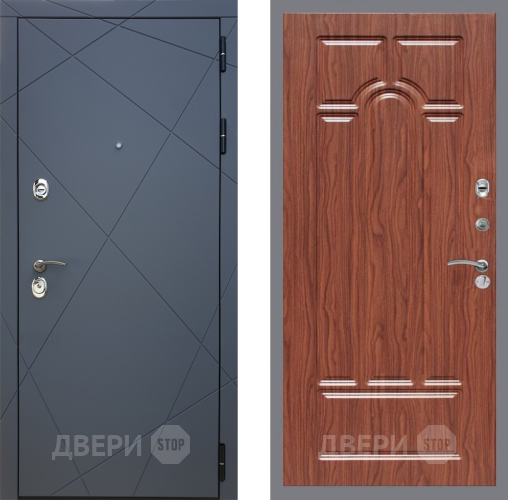 Входная металлическая Дверь Рекс (REX) 13 Силк Титан FL-58 орех тисненый в Лосино-Петровский