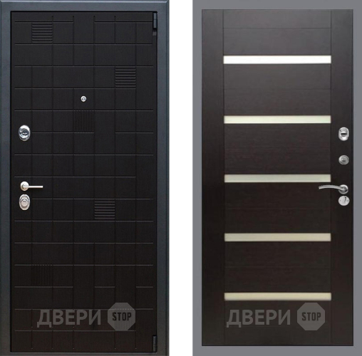 Входная металлическая Дверь Рекс (REX) 12 СБ-14 стекло белое венге поперечный в Лосино-Петровский