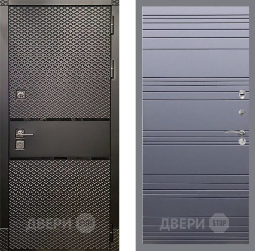 Дверь Рекс (REX) 15 Черный Кварц Line Силк титан в Лосино-Петровский