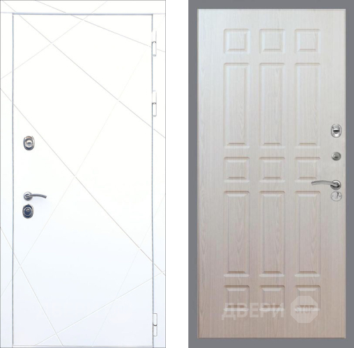 Входная металлическая Дверь Рекс (REX) 13 Силк Сноу FL-33 Беленый дуб в Лосино-Петровский