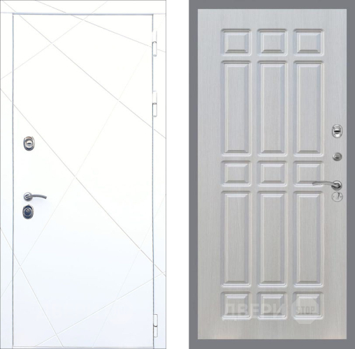 Входная металлическая Дверь Рекс (REX) 13 Силк Сноу FL-33 Лиственница беж в Лосино-Петровский